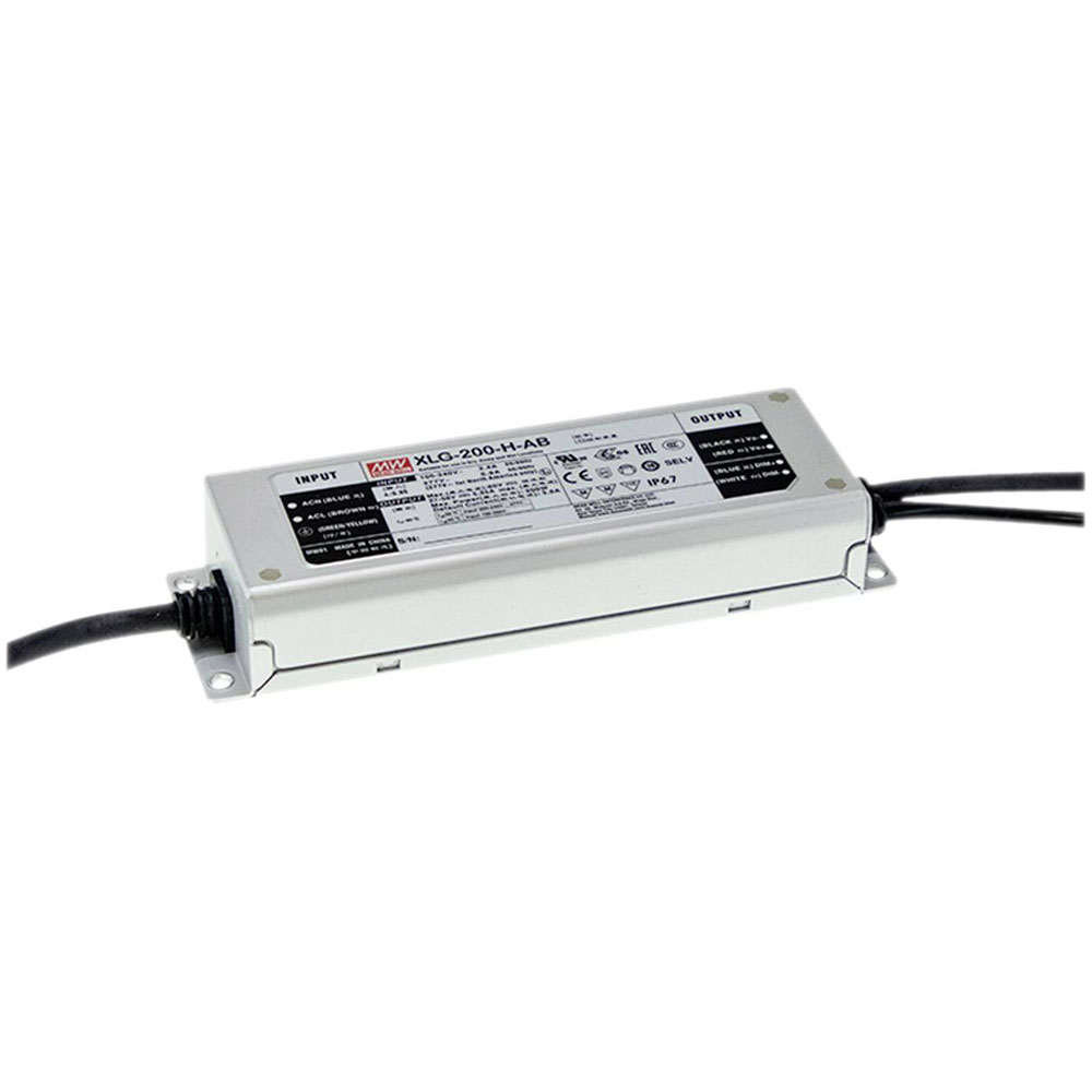 Mean Well XLG 200 L A XLG Series LED Driver 200W 350 1050mA IP Rated