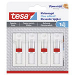tesa 77774-00009-00 Adhesive Nail white 4pcs strong hold no drilling