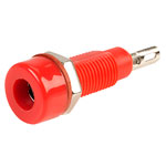 TruConnect Red 4mm Panel Mounting Socket