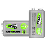 Ansmann 5035342 Rechargeable MaxE 9V PP3 Battery Block 200mAh Single Pack