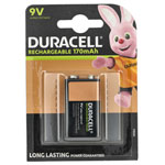 Duracell 5000394056008 STANDARD 9V 1PK Rechargeable Battery 9V PP3 170mAh