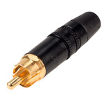 REAN NYS373-0 Gold Plated Phono Plug Black