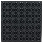 R-TECH 310037 Recessed Round Rubber Feet 22.1 - Black - Sheet Of 49