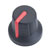 Cliff FC72602S K86R Soft Touch Control Knob Black With Red Pointer 6mm Splines