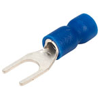 TruConnect 4.0mm Blue 24A Fork Connector Pack of 100