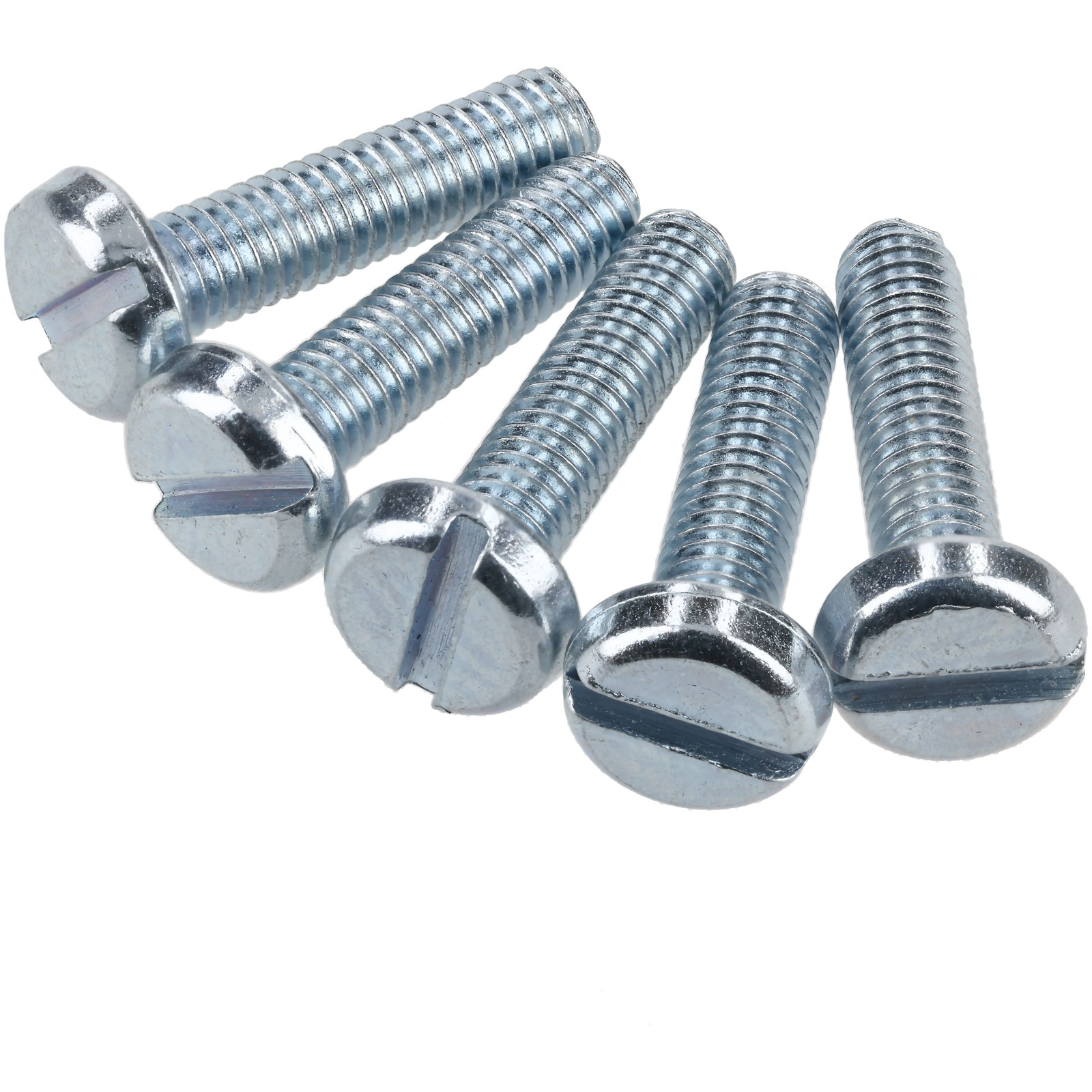 R Tech Slotted Pan Head Machine Screws Bzp M Mm Pack Of