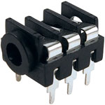 Cliff Electronic -FCR1295- JACK/SKT 3.5 mm, PCB, THT, BLK