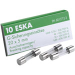 ESKA 522.517 1A Slow Blow Glass Fuse 5x20mm (Pack 10)