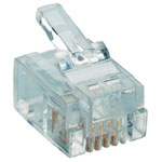 Lumberg P 127 Modular Plug 6p4c RJ11 Plug Piercing Transparent
