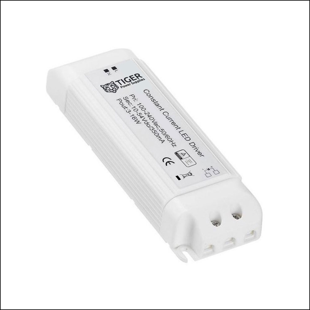 Tiger Power Supplies TGR 350MA 16W 350mA 19W LED Driver 10 54V Constant