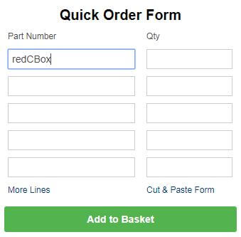 Your personalised quick order form