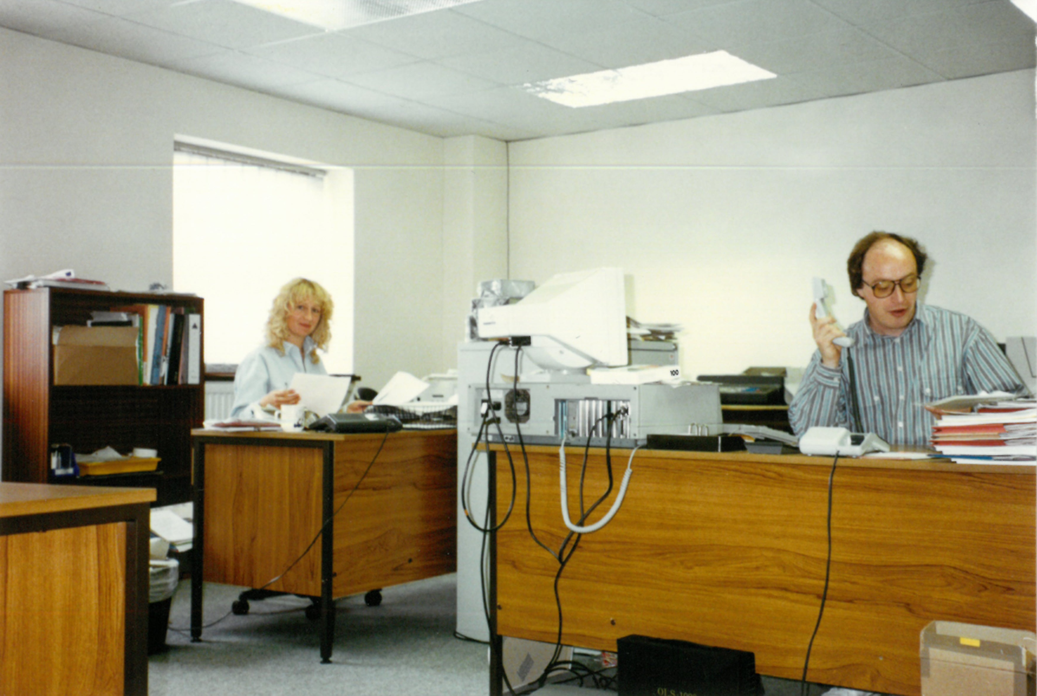 Denise and Chris, at Heckworth Close in the 1990s