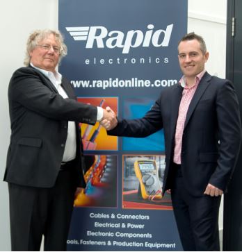 Mr Hammond with James Bates, CEO of Rapid Electronics