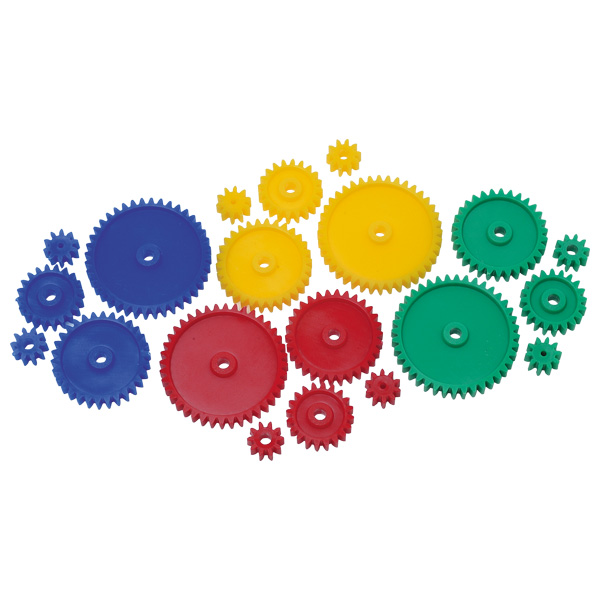 Rapid Multicolour Gears with 4mm Centre Hole Assorted Diameters Qu...