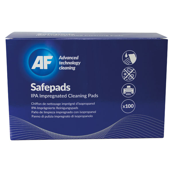  SPA100 Safe Pads - Isopropanol Cleaning Pads - Box of 100