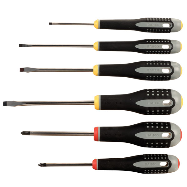 Bahco Ergo BE-9881 6 Piece Slotted/Phillips Screwdriver Set