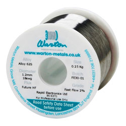 Warton Metals Future HF Low Melting Point 62S Halide-free, No Clean, Solder Wire