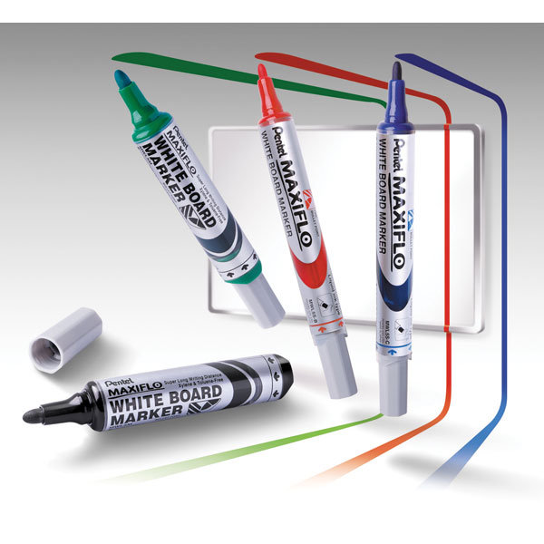 Pentel Maxiflo Liquid Ink Whiteboard Markers | Rapid Online