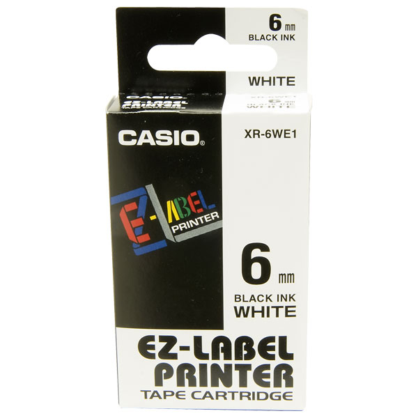 Casio XR-18YW1-W-DJ 18mm Black on Yellow Tape