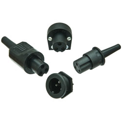 Bulgin Miniature 3-Pole Mains Connectors