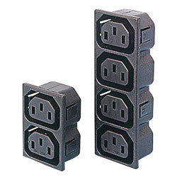 Bulgin Multiple Push Fit IEC Sockets