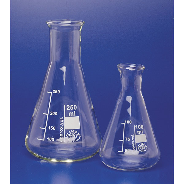 Image of Simax Conical Flask Narrow Neck 250ml Pack 10