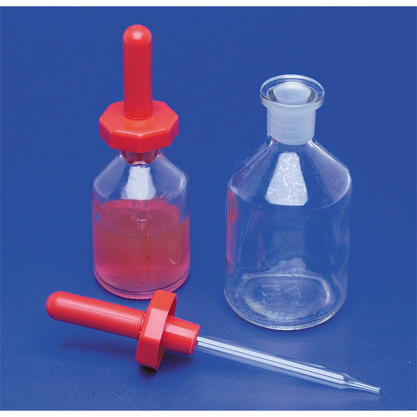 Image of Rapid Glass Dropping Bottle with Plastic Stopper 50ml Single