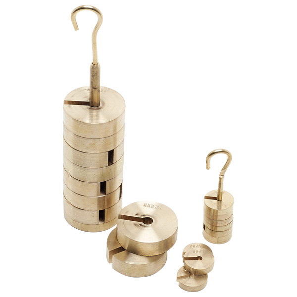 Image of Rapid Slotted Mass Set with Hanger - Brass - 500g
