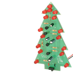 Rapid Flashing LED Christmas Tree Project Kit