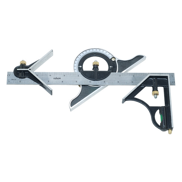 Rolson 50879 300mm Combination Square Set