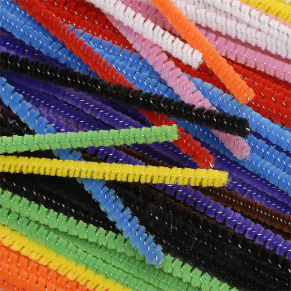  Coloured Pipe Cleaners 15cm - Pack of 100