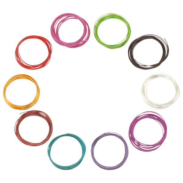  Coloured Copper Craft Wire - Pack of 10