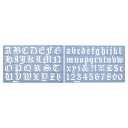 Helix H28010 Old English Stencil Set 30mm