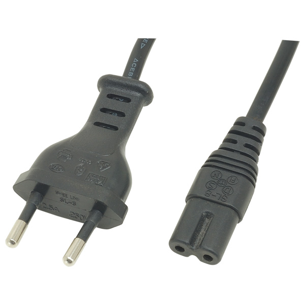 TruConnect 2m Figure 8 to Euro Plug Cordset