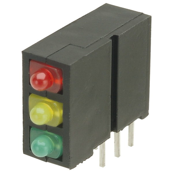 Kingbright L-4060XHA/1I1Y1GD 1.8mm Red / Yellow / Green LED Tri-level