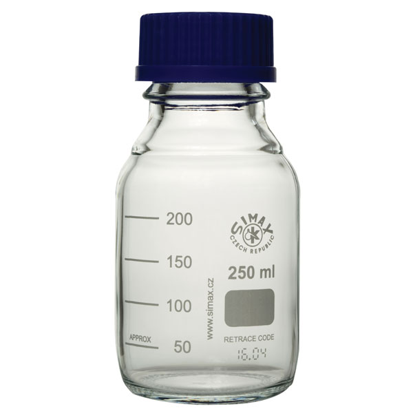 Image of Simax Clear Graduated Lab Bottles 100ml - Pack of 10