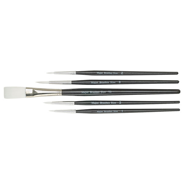 Major Brushes Assorted Sables Brushes - Set of 5