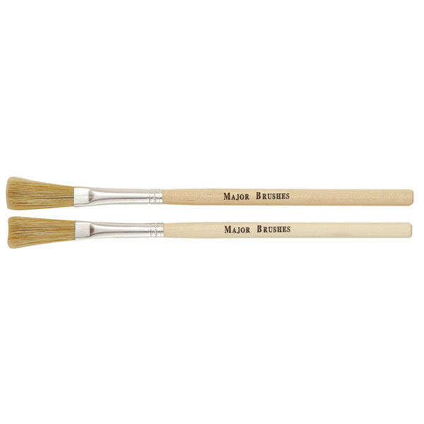 Major Brushes 100mm Handle Hog Paste Brushes - Pack of 10