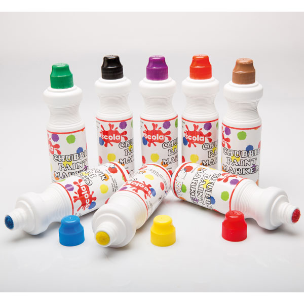 Scola CM75/8/AC Chubbie Paint Markers - Assorted Set of 8