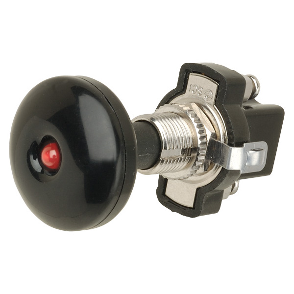  A3-30L2 B/R RED SPST Circular Push-pull Switch Red Small