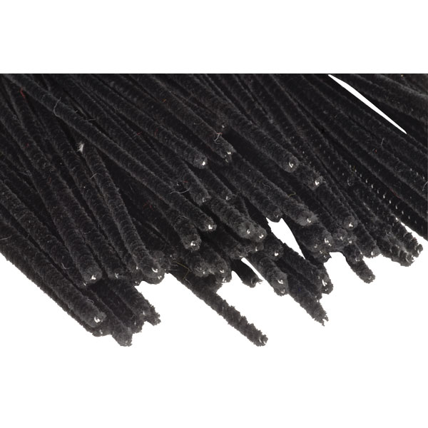  Black Pipe cleaners 15cm - Pack of 100