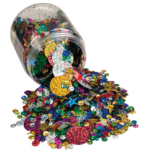  Coloured Hologram Sequins 100g Tub