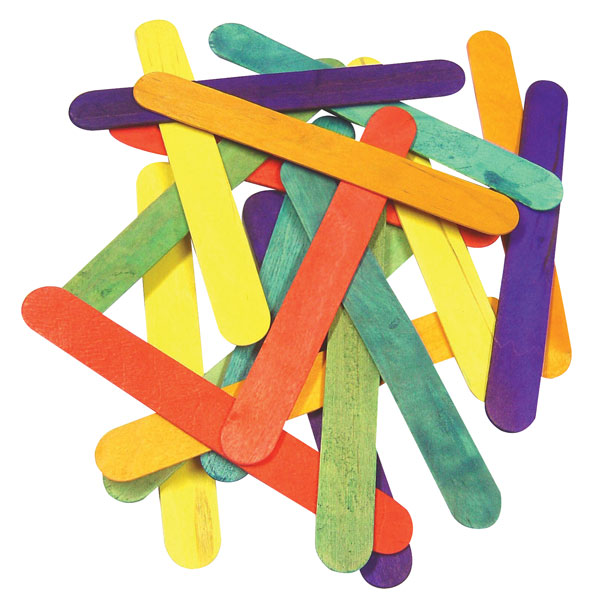 Rapid Coloured Lollipop Sticks Jumbo - Pack of 100