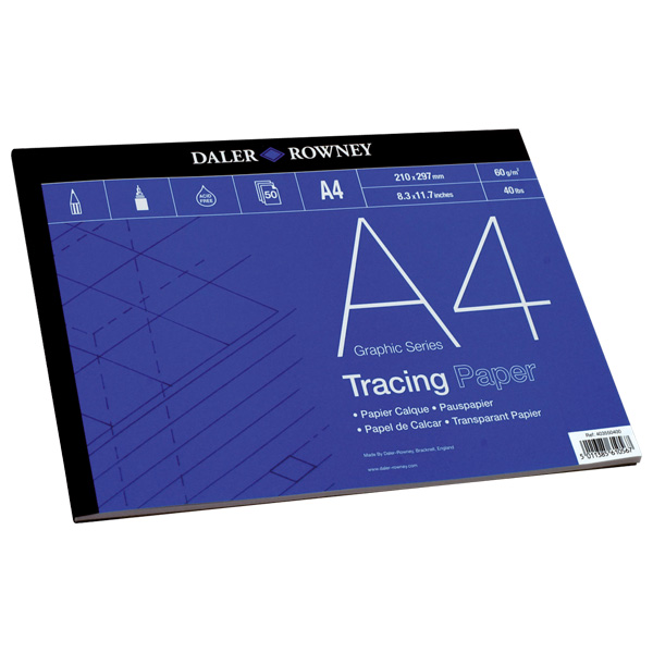 Daler Rowney Graphic Series Tracing Paper Pad 50 Sheets 60gsm A4