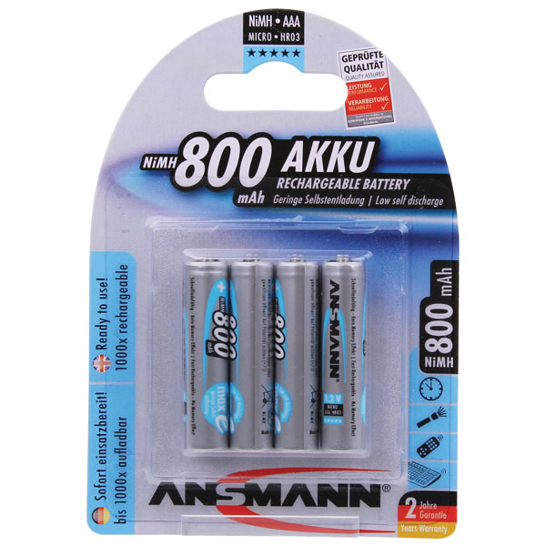  5035042 AAA Batteries MaxE-Ready-To-Use NiMH (Pack of 4)