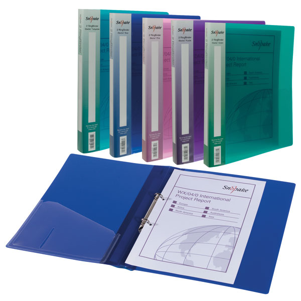  10165 Ring Binder 2 Ring A4 Electra Assorted - Pack of 10