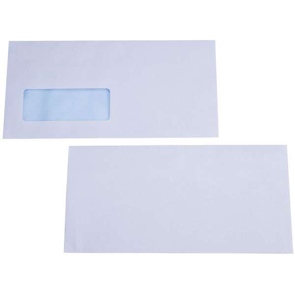  Dl White Self Seal Wallet Envelope - Box of 1000