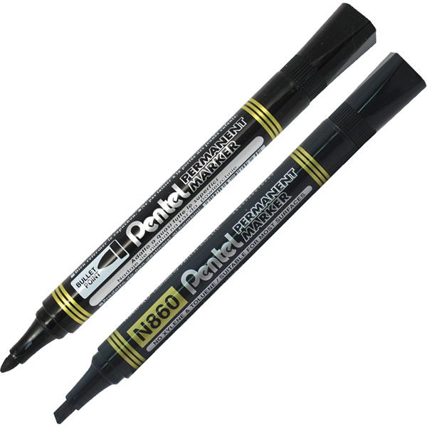 Pentel N850 Permanent Marker - Bullet Tip Black