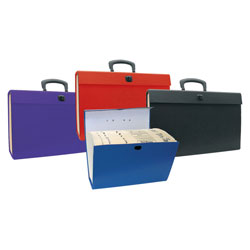 Cathedral Products Expanding Box File Blue