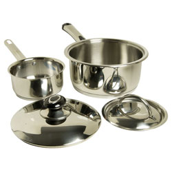 Stainless Steel Saucepans with Lids